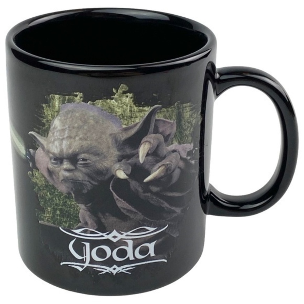 Star Wars‎ Yoda Coffee Mug Cup Black Ceramic 11 oz